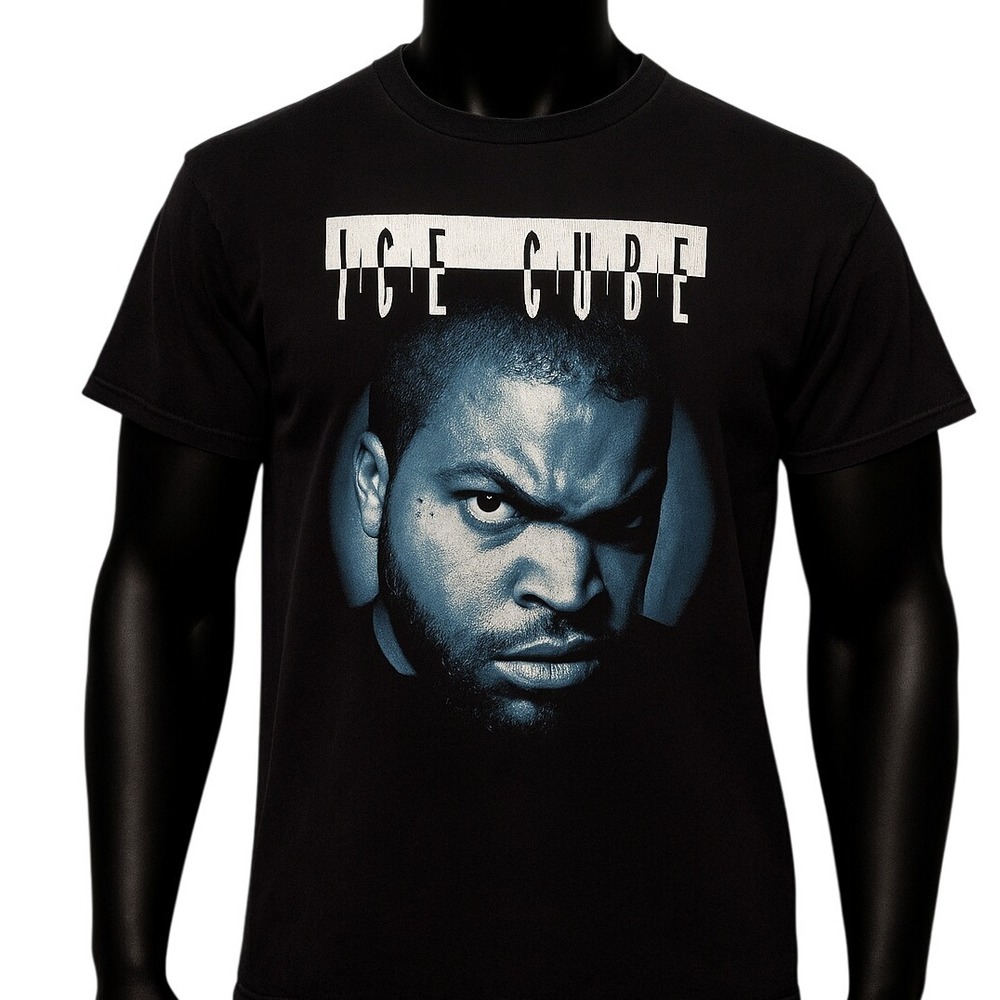Ice Cube Graphic T Shirt Mens 2XL Black Hip Hop Rap Vintage‎ Retro Streetwear